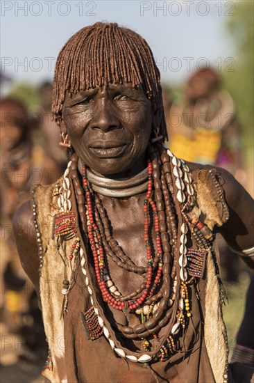 Old woman with traditional jewellery