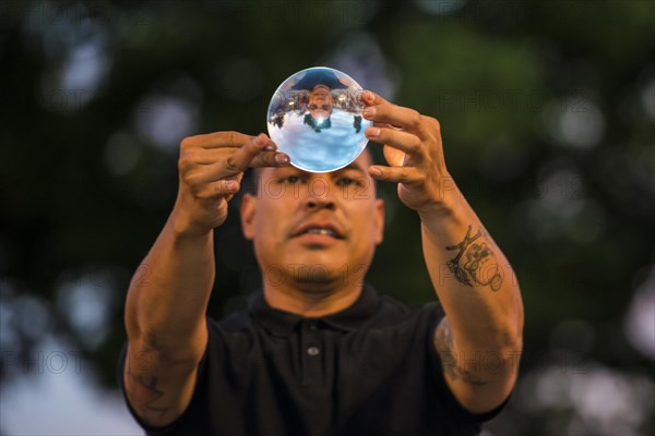 Juggler with crystal ball