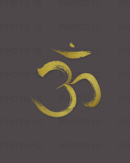 Sanscrit sacred symbol Om or Aum in Yoga