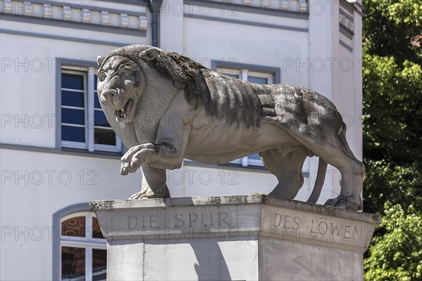 Lion sculpture by sculptor Peter Lenk