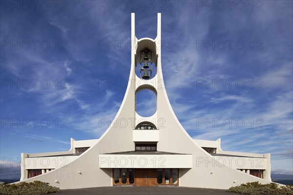 Modern white church