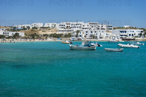 Town view with boats on the Sea