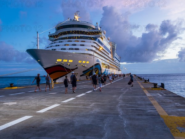 Cruise ship at dusk