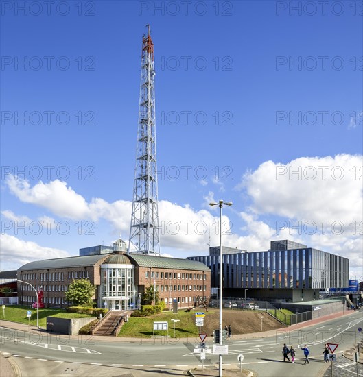 Public authority centre with waterway and shipping office