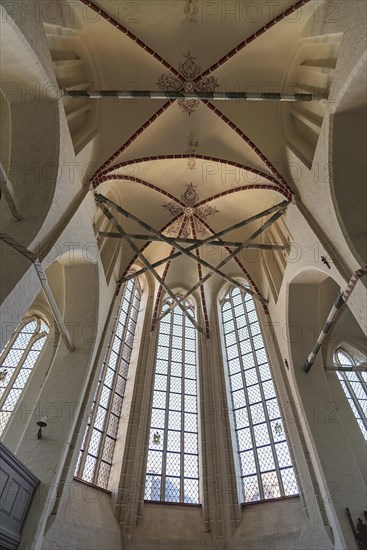 Gothic vault of the city church St. Jakob and St. Dionysius