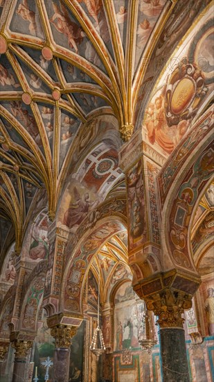 Decorated ceiling paintings with angels in Tabernacle Chapel