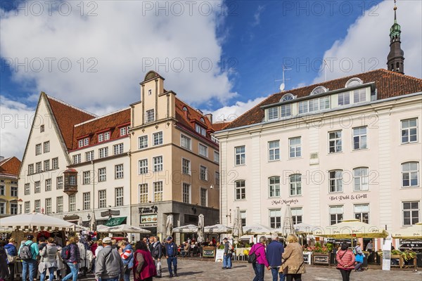 Old 18th century facades with terracotta roofs