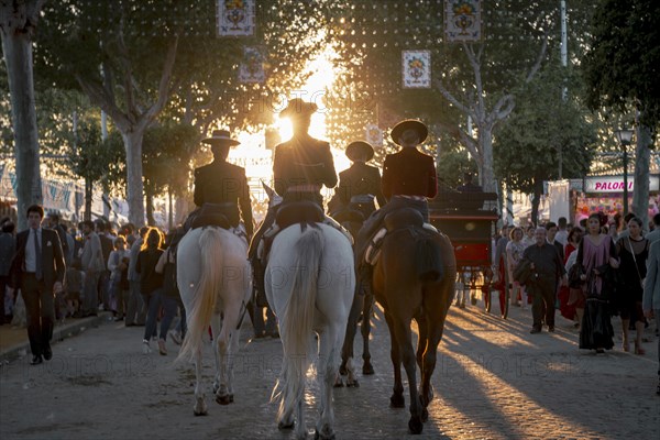 Rider on horses with traditional clothes