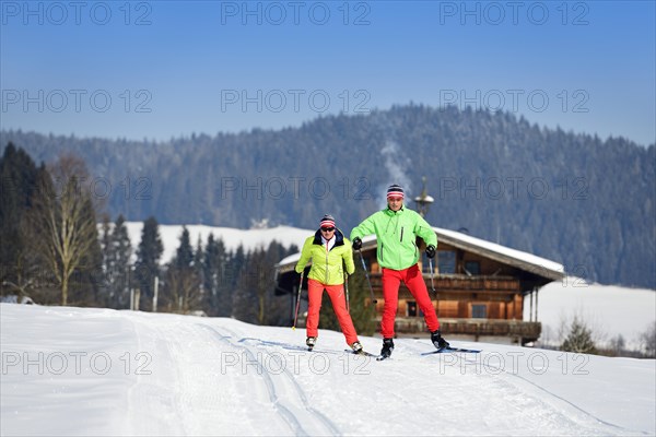 Cross-country skiers on the Penningberg