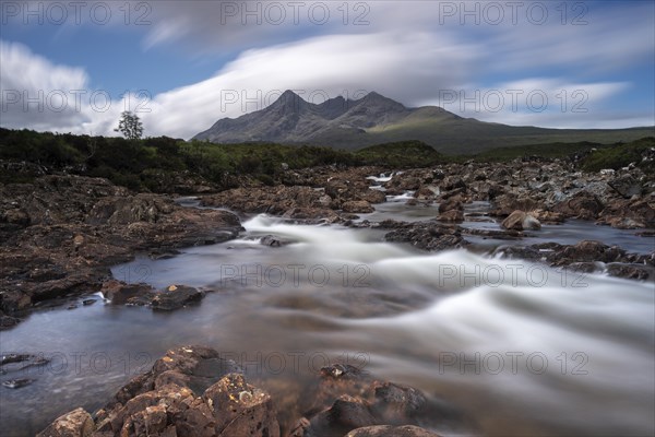 Landscape with river Sligachan