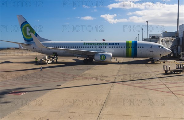 Passenger aircraft at the airport