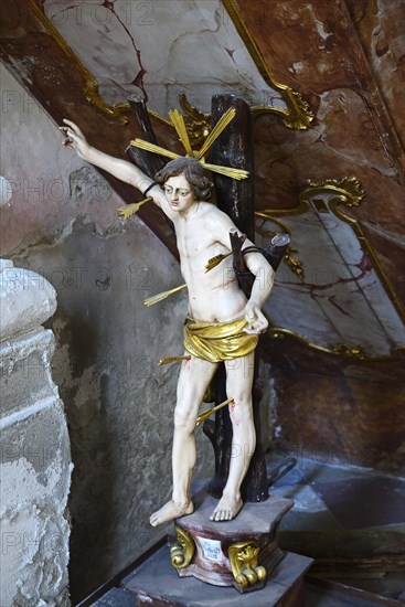 Saint Sebastian carving