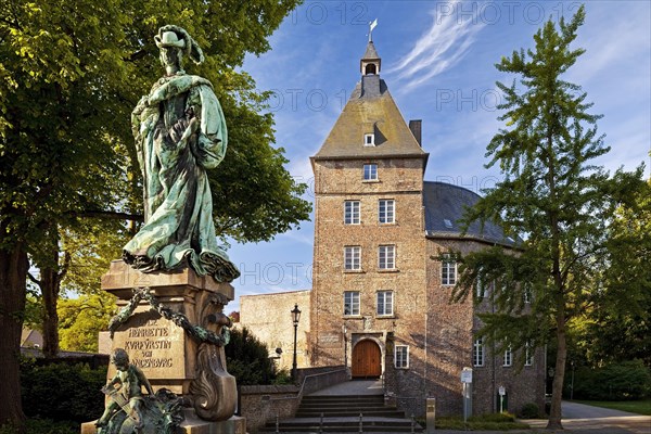 Grafschafter Museum in Moers Castle with the monument to Elector Luise Henriette von Brandenburg