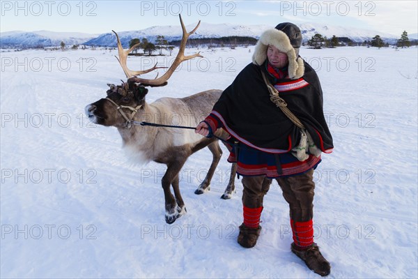 Man in traditional Sami dress