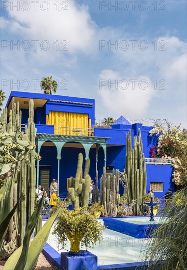 Blue House in the Jardin Majorelle Botanical Garden