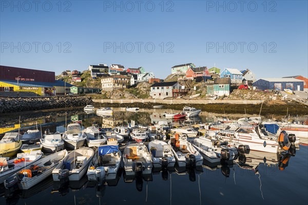 Port with motorboats