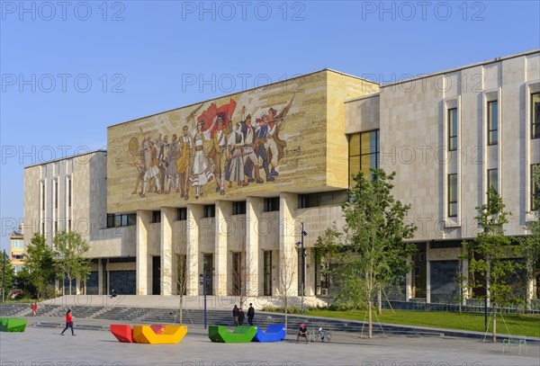 Historical National Museum with Mosaic Shqiptaret