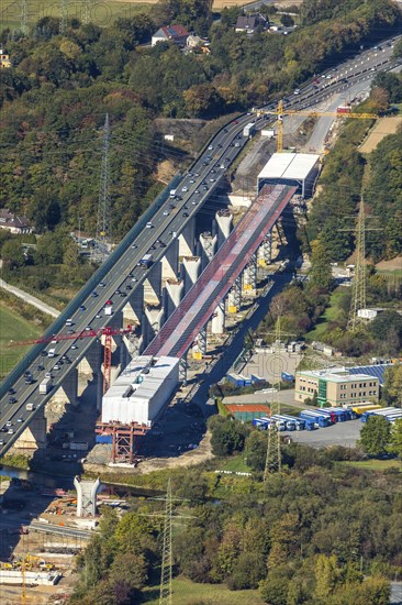 Construction site motorway bridge