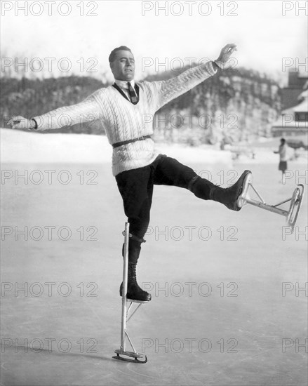 Figure skater on stilts