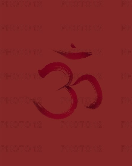 Sanscrit sacred symbol Om or Aum in Yoga