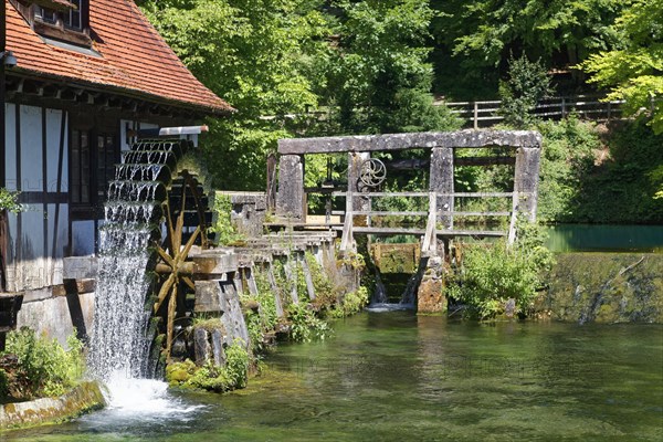 Historical hammer mill at the Blautopf
