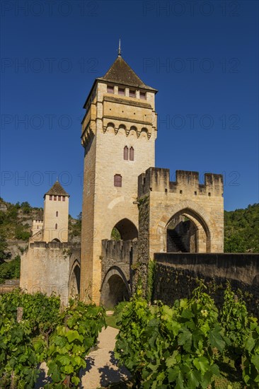 Valentre bridge on Santiago de Compostela pilgrimage road