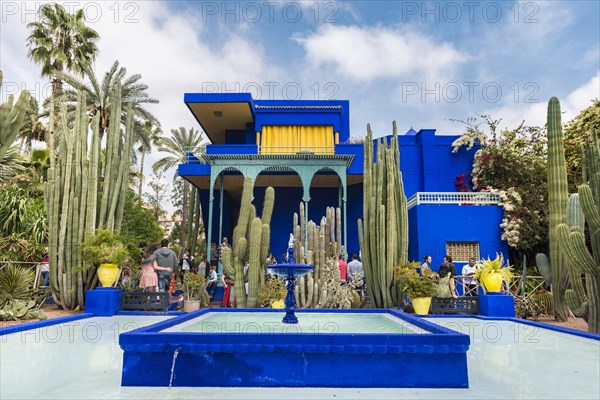 Blue House in the Jardin Majorelle Botanical Garden