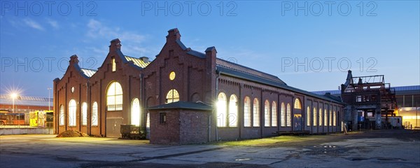 Old turning shop at dusk