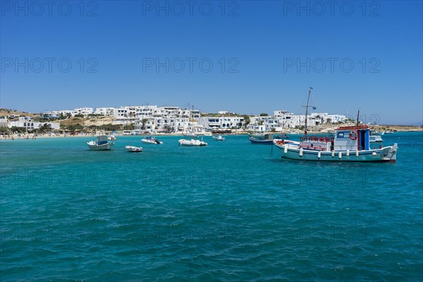 Town view with boats on the Sea