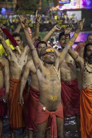 Sadhus at the Holi Dip