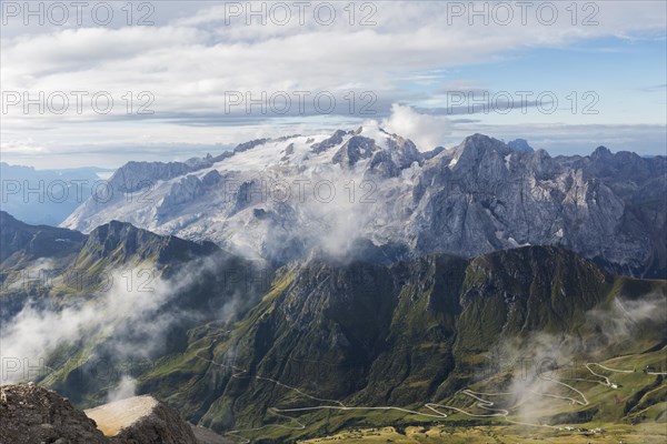 View of Marmolada mountain massif