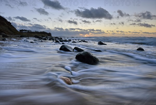 Surf at the Baltic Sea coast near Bakenberg
