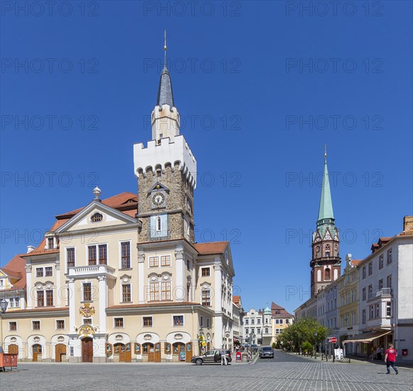 Town hall with church St. Nikolai