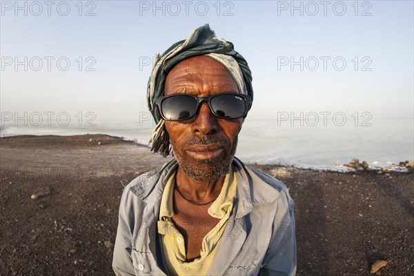 Portrait of a worker in the Dallol Salt Desert