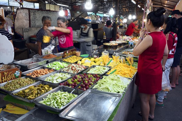 Market stall with local food