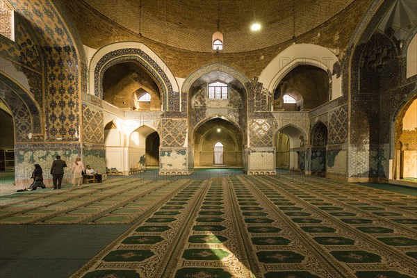 Inside the Blue Mosque or Kabud Mosque