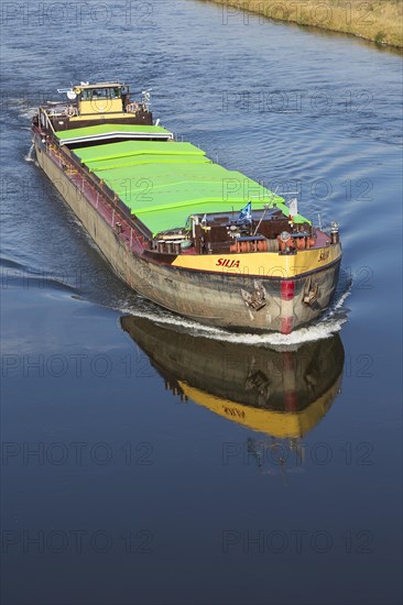 Cargo ship on the Elbe