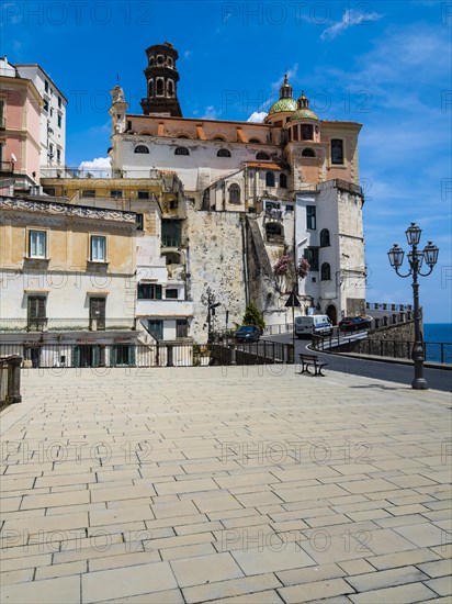 View of Piazza Umberto I and church Collegiate Santa Maria Maddalena