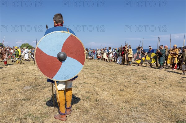 Battle reenactment at the worlds biggest Viking Moot