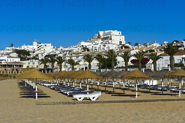 Sun beds on the beach