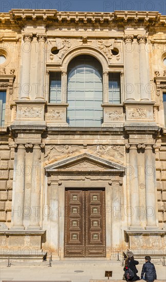 Facade and gate of Charles V's palace