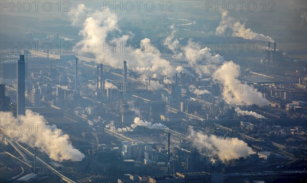 Smoking chimneys of chemical plant