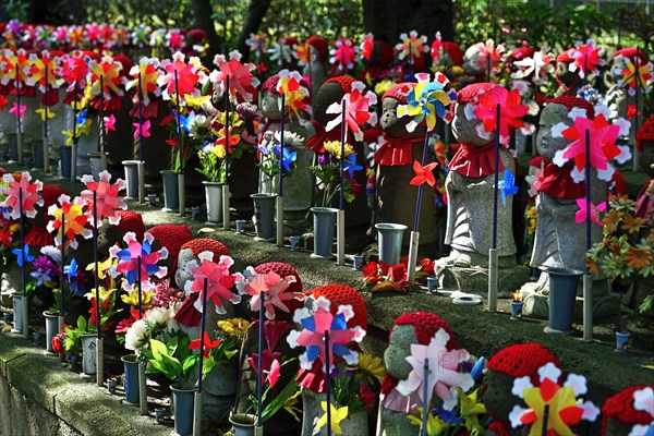 Jizo Buddha statues in memory of deceased children