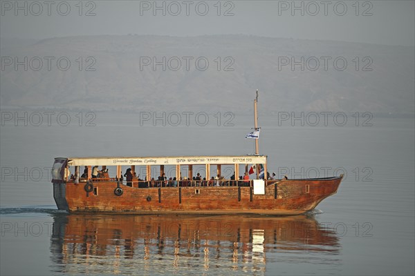 Boat for tourists on Lake Tiberias