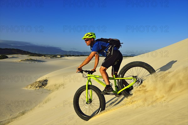 Mountainbiker on fatbike