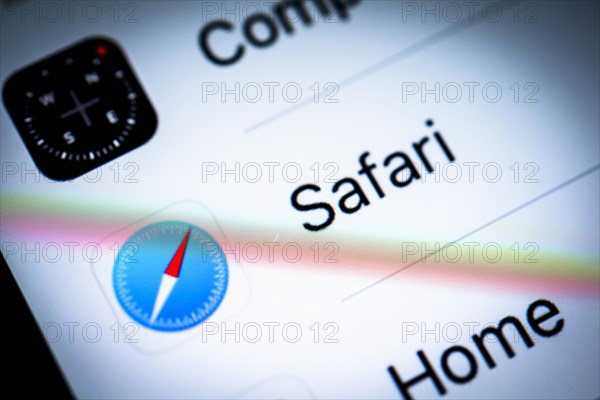 Safari webbrowser displayed on an iPhone