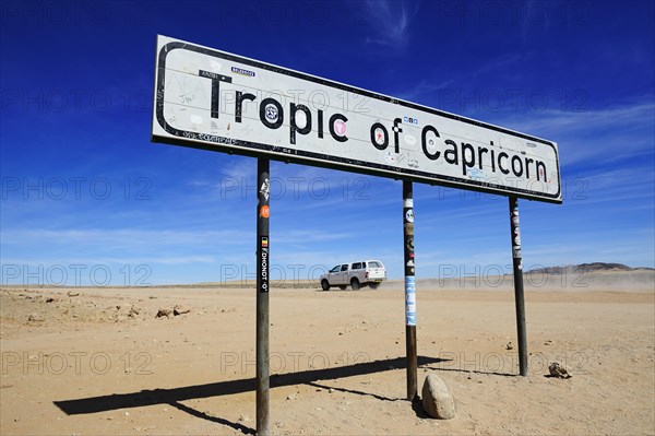 4 wheel drive jeep at the Tropic of Capricorn