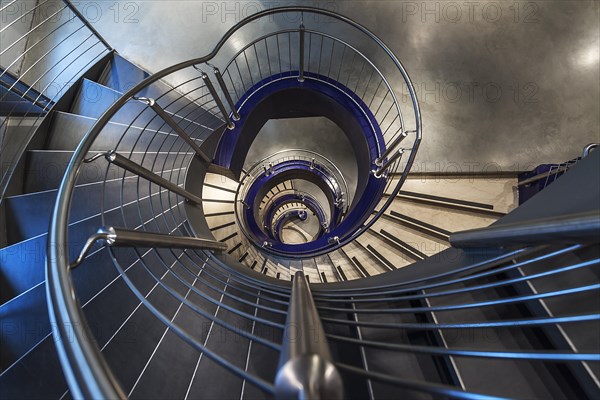 Spiral staircase in a department store