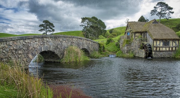 The historical water mill in Hobbiton