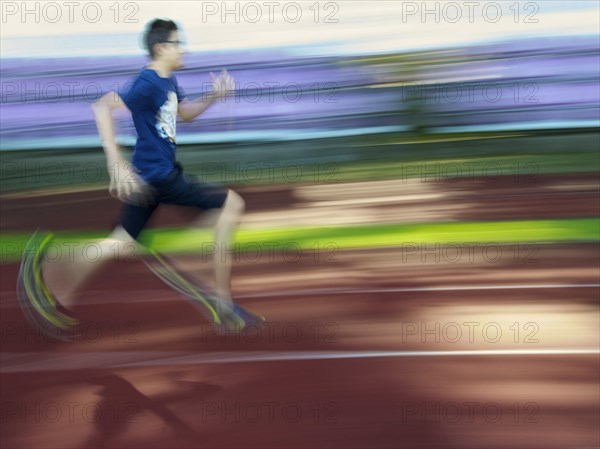 Runner on track